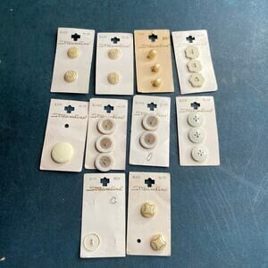 VTG Lot of Streamline Sewing Buttons on Cards Variety Craft
